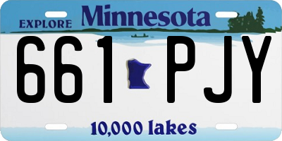 MN license plate 661PJY