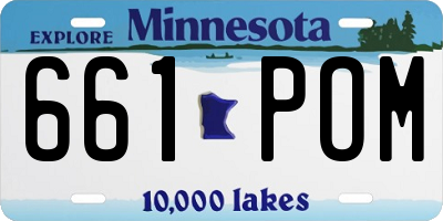 MN license plate 661POM