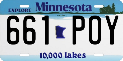 MN license plate 661POY