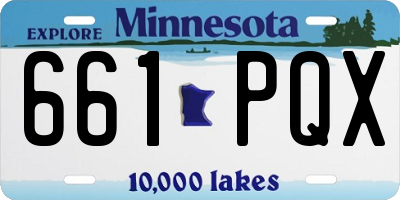 MN license plate 661PQX