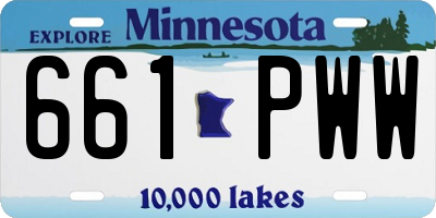MN license plate 661PWW