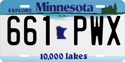 MN license plate 661PWX