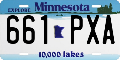 MN license plate 661PXA