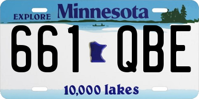 MN license plate 661QBE
