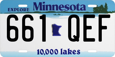 MN license plate 661QEF
