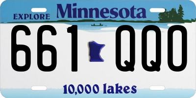 MN license plate 661QQO