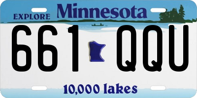 MN license plate 661QQU