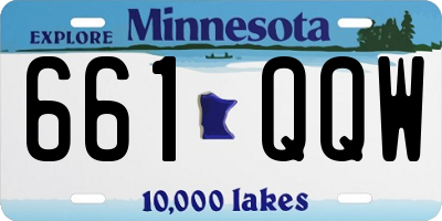 MN license plate 661QQW