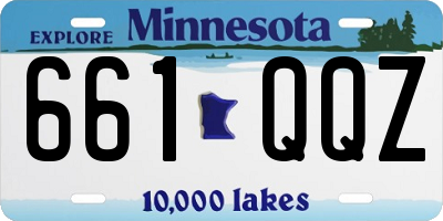 MN license plate 661QQZ