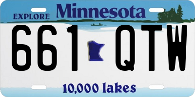 MN license plate 661QTW
