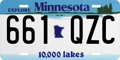 MN license plate 661QZC