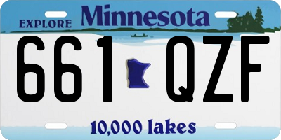 MN license plate 661QZF