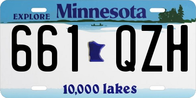 MN license plate 661QZH