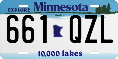 MN license plate 661QZL