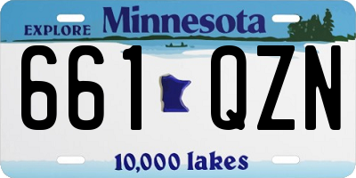 MN license plate 661QZN