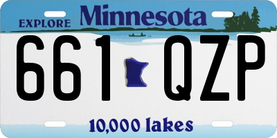 MN license plate 661QZP