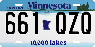 MN license plate 661QZQ