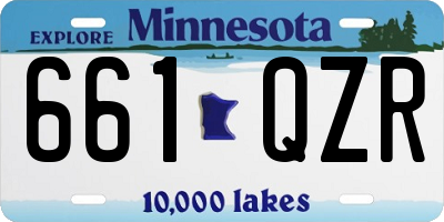 MN license plate 661QZR