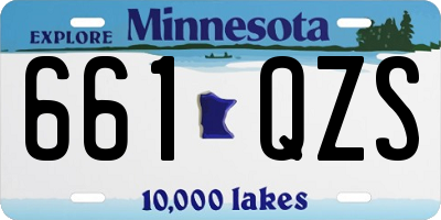 MN license plate 661QZS