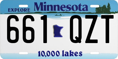 MN license plate 661QZT