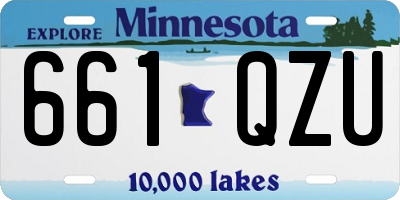 MN license plate 661QZU