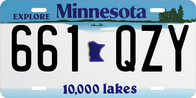 MN license plate 661QZY