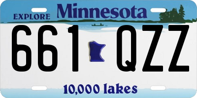 MN license plate 661QZZ