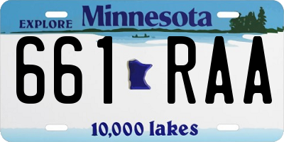 MN license plate 661RAA