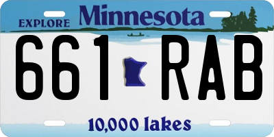 MN license plate 661RAB