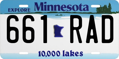 MN license plate 661RAD