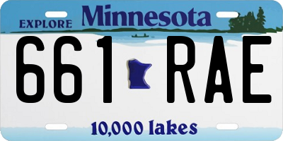 MN license plate 661RAE