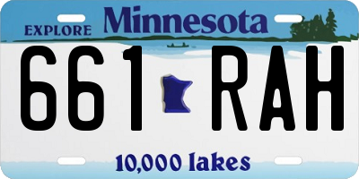 MN license plate 661RAH