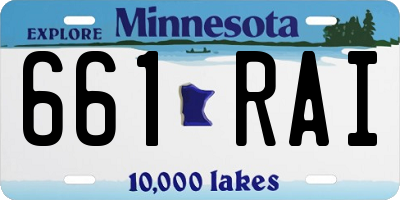 MN license plate 661RAI
