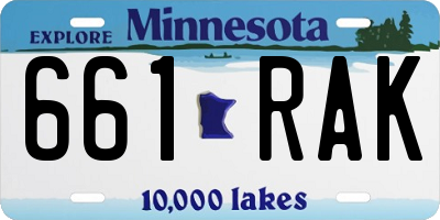 MN license plate 661RAK