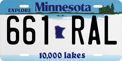 MN license plate 661RAL