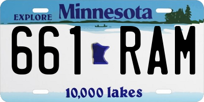 MN license plate 661RAM