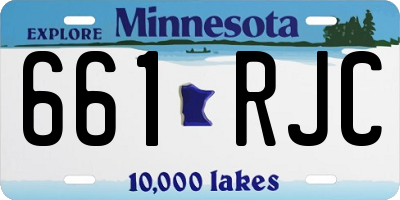 MN license plate 661RJC