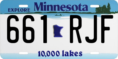 MN license plate 661RJF