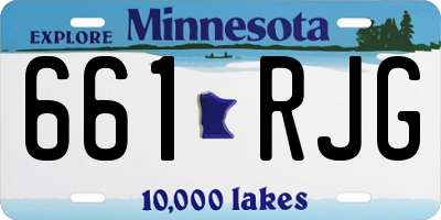 MN license plate 661RJG
