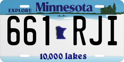 MN license plate 661RJI