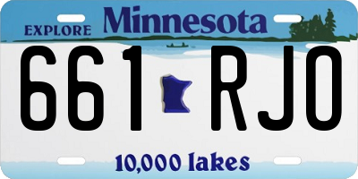 MN license plate 661RJO