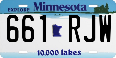MN license plate 661RJW