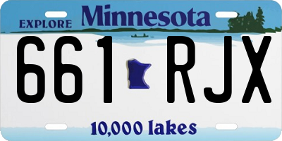 MN license plate 661RJX