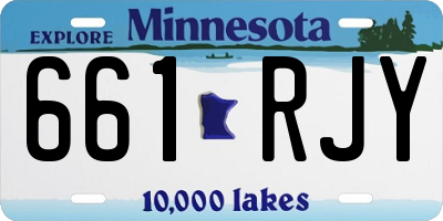 MN license plate 661RJY