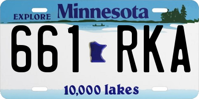 MN license plate 661RKA