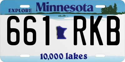 MN license plate 661RKB