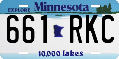 MN license plate 661RKC