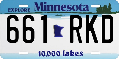 MN license plate 661RKD