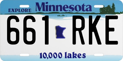 MN license plate 661RKE