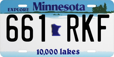 MN license plate 661RKF